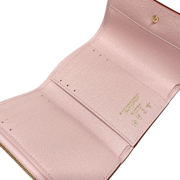 Auth LOUIS VUITTON LV x TM Porte Foyle Victorine M13427 cherry brown - - Picture 3 of 11